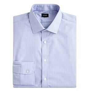 J.Crew Classic Bowery Wrinkle-free Dress Shirt Point Collar Fairweather Blue XL